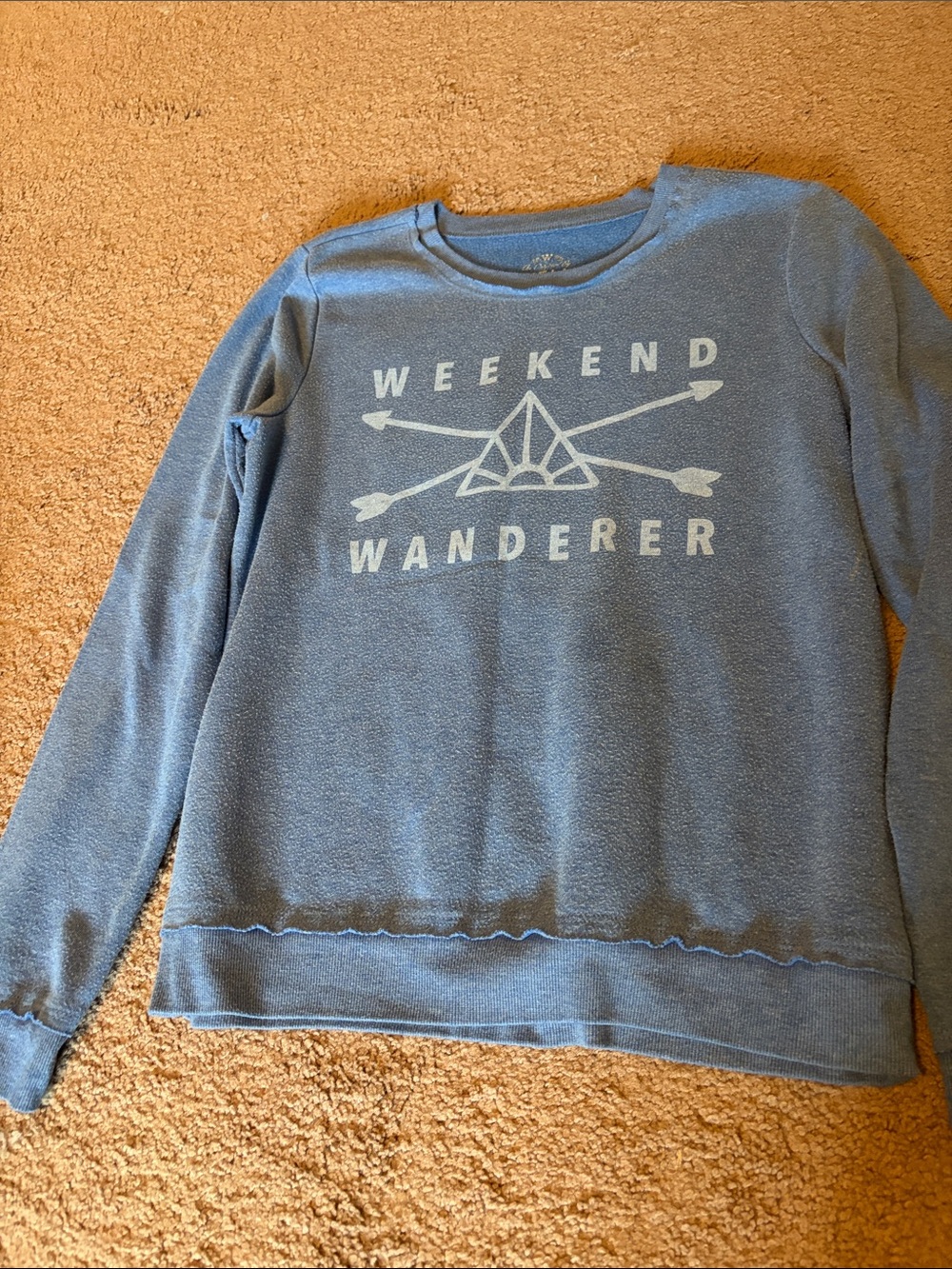 Weekend Wanderer Blue Crewneck Sweater